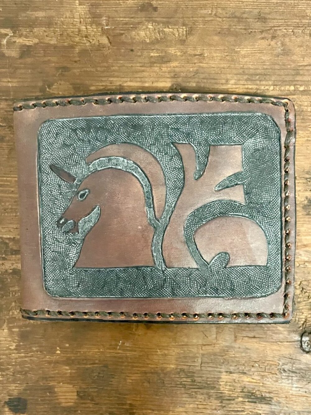 Handcrafted Leather Western Style Bifold Wallet